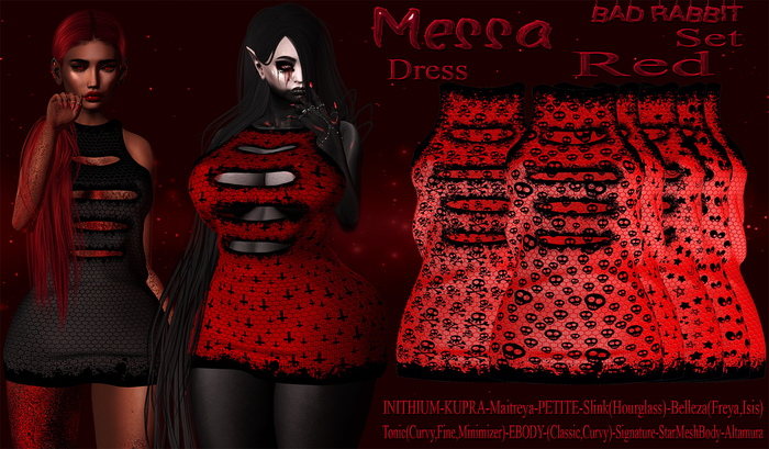 .:Bad Rabbit:. Messa Dress Red Set