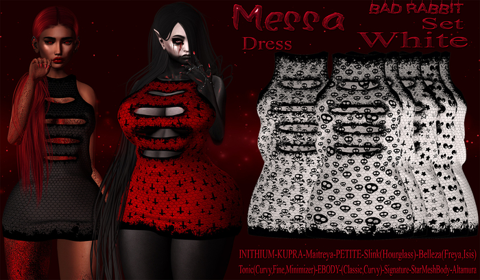 .:Bad Rabbit:. Messa Dress White Set