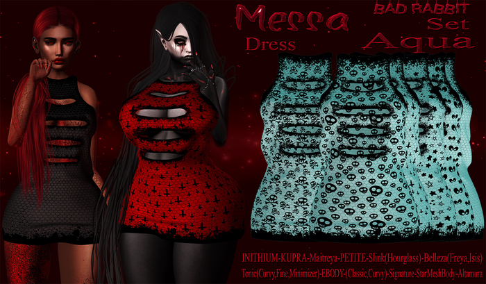 .:Bad Rabbit:. Messa Dress Aqua Set