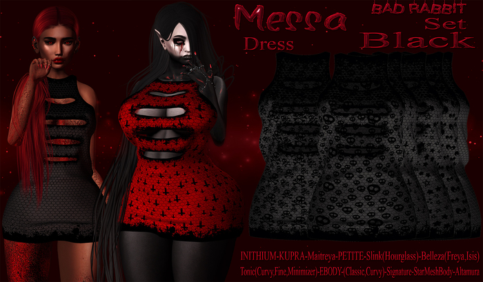 .:Bad Rabbit:. Messa Dress Black Set