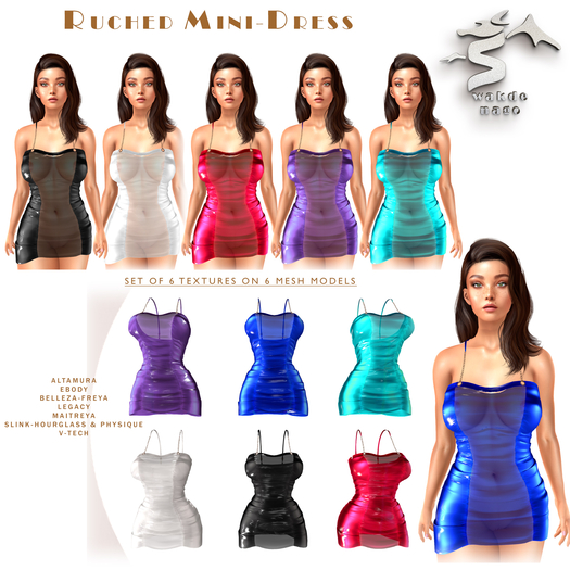 WN  Ruched Dress  -  Set of 6 for Altamura
