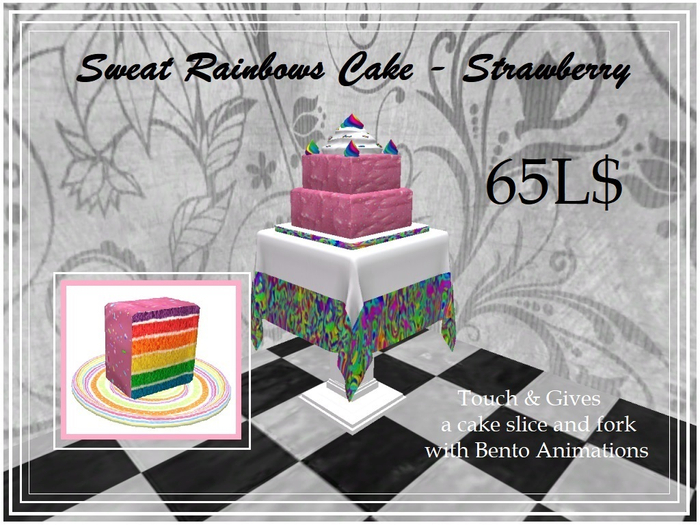 *Cuppy*Cakes* Sweat Rainbows Cake - Strawberry