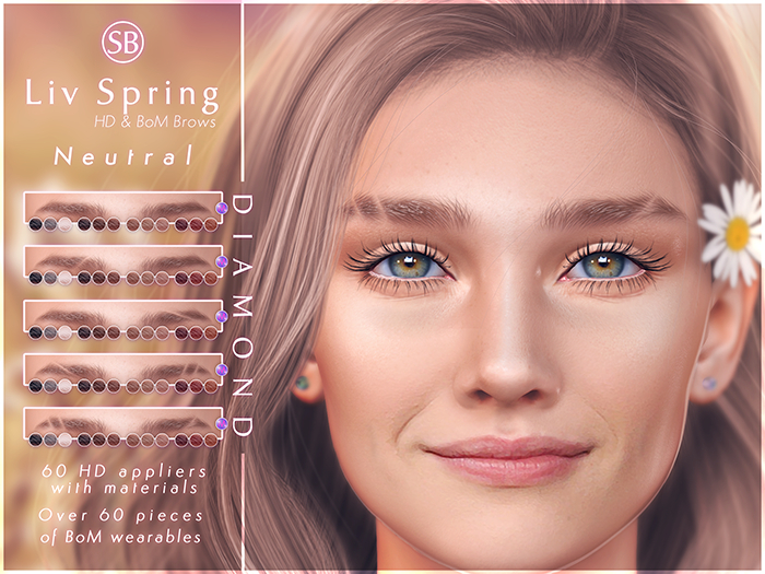 Eyebrows, LeLutka FLEUR: LivSpring.Neutral.DIAMOND