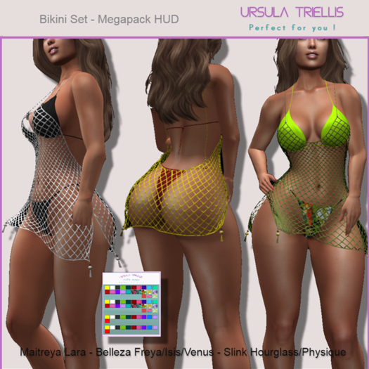 6144 Mesh Bikini Set - [Fatpack] 3Pieces