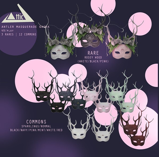 -ATTIC- Antler Masq Pink