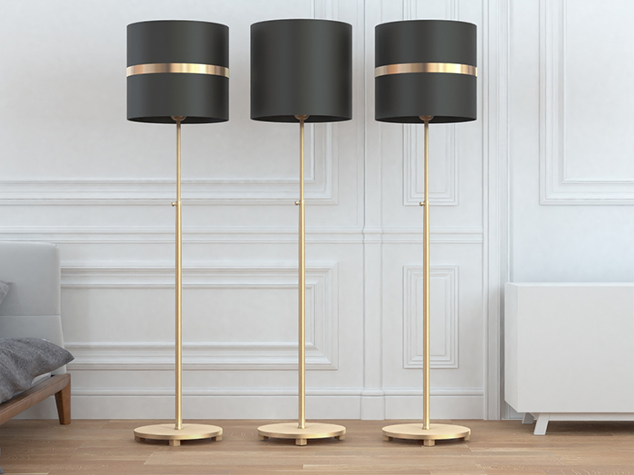 .:Abedul:. Cala Floor Lamp / Black Set