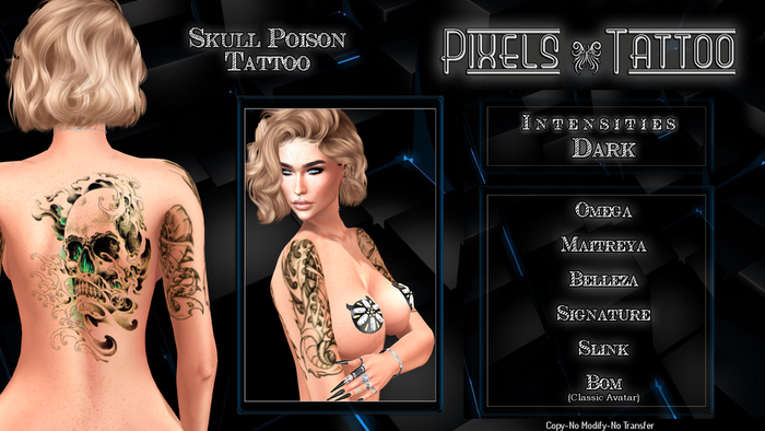 PIXELS CREATION - SKULL POISON TATTOO