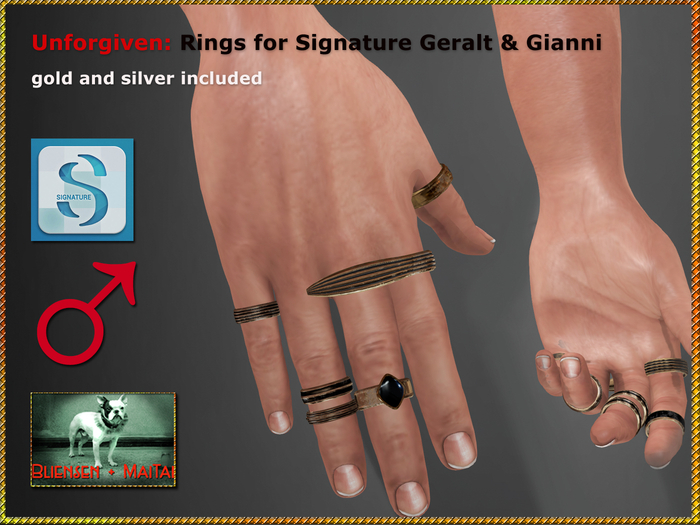 Bliensen + MaiTai - Unforgiven - Rings for Men - Signature only