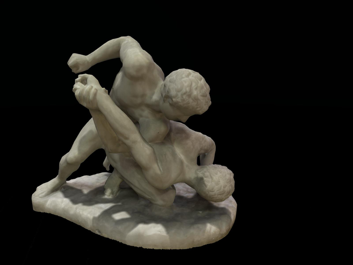 Full Perm CCA Scanned Statue "Two wrestlers in combat"