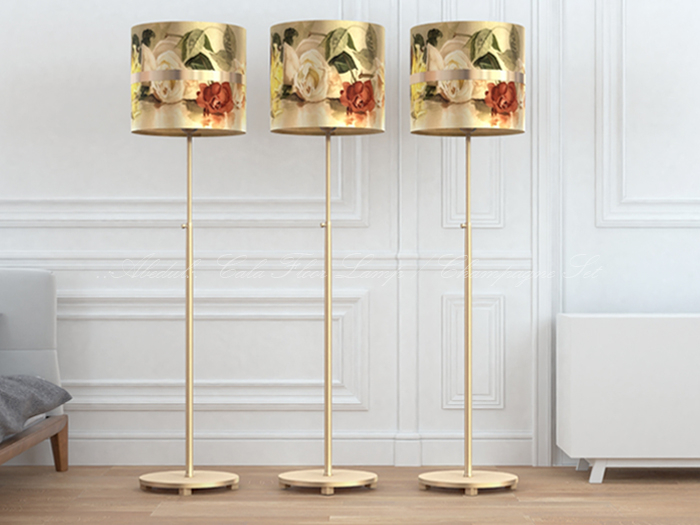 .:Abedul:. Cala Floor Lamp / Roses Set