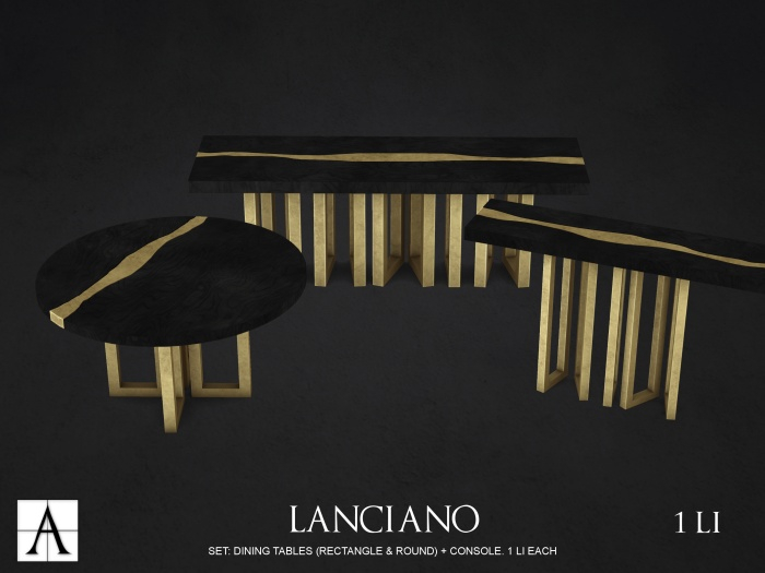 Architect. Lanciano Tables (black) 1LI