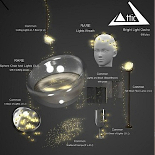 -ATTIC-Sphere Chair And Lights Rare