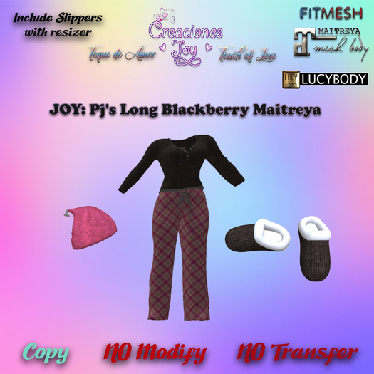 JOY: MAITREYA PJ'S LONG BLACKBERRY
