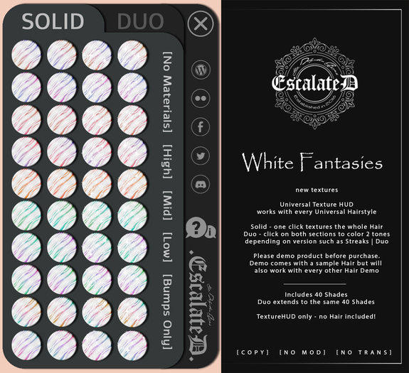 .EscalateD. White Fantasies Demo HUD