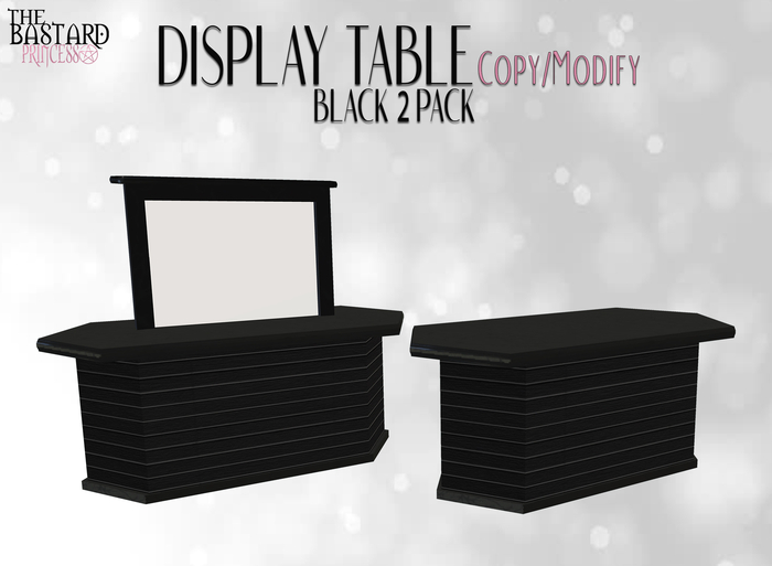 The Bastard Princess - Display Table - Black 2 Pack