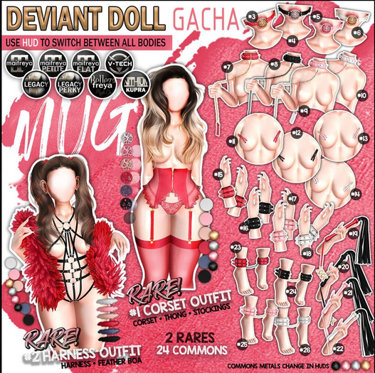 Mug - Deviant Doll - #15 Handcuffs Red