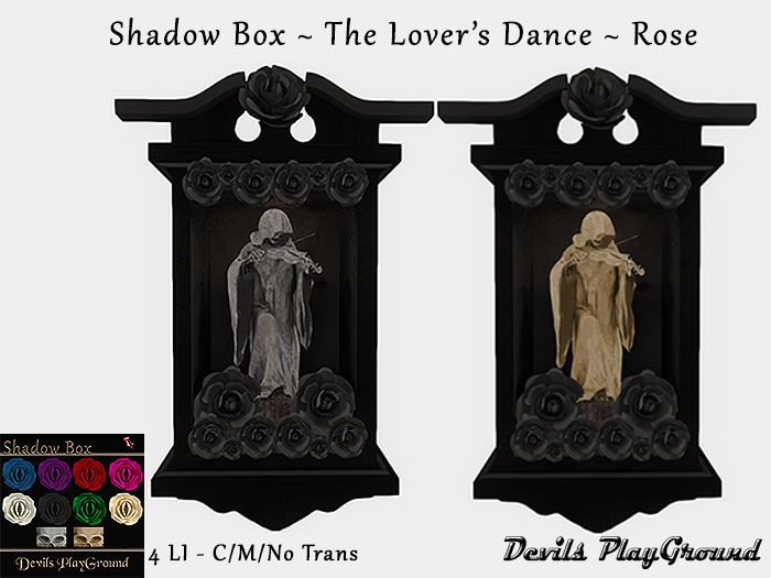 Shadow Box ~ The Lovers Dance Rose 