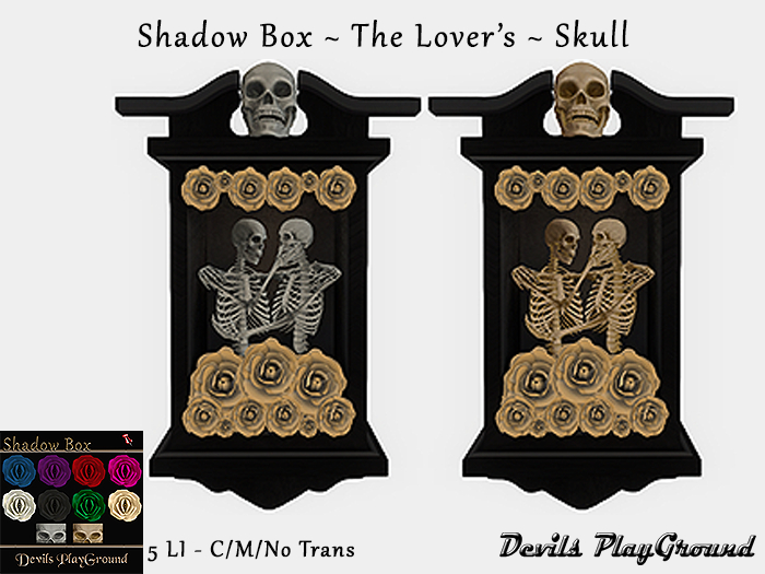 Shadow Box ~ The Lovers Skull