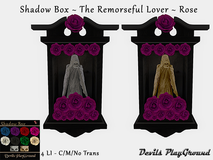 Shadow Box ~ The Remorseful Lover Rose