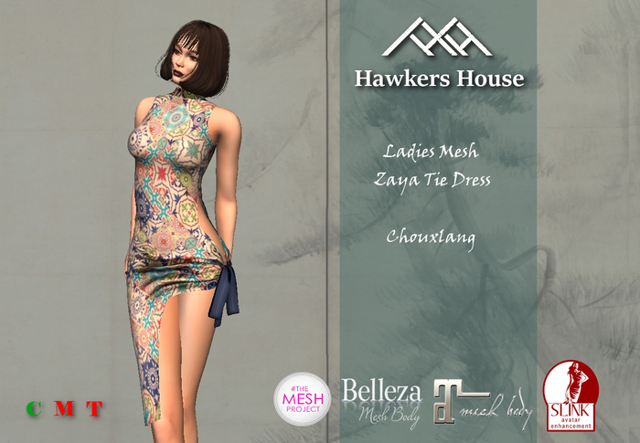 *HH* Ladies Mesh Zaya Tie Dress Chouxlang
