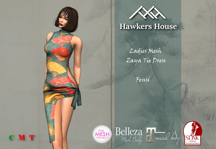*HH* Ladies Mesh Zaya Tie Dress Fensi