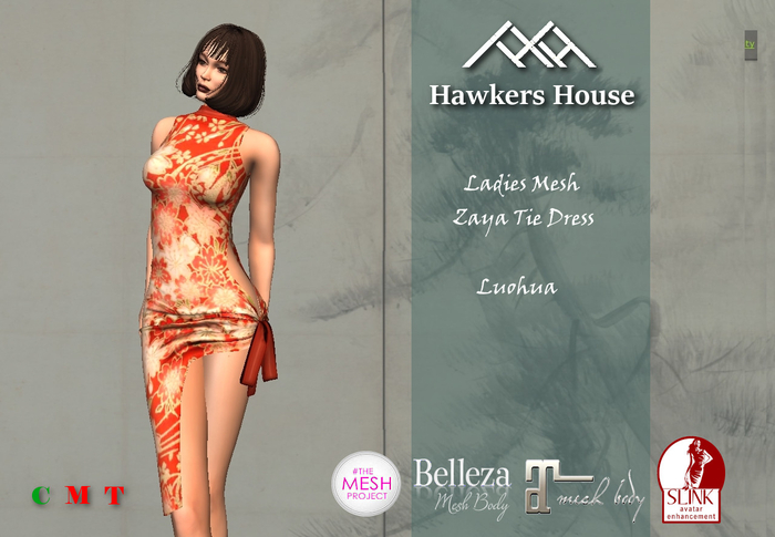 *HH* Ladies Mesh Zaya Tie Dress Luohua