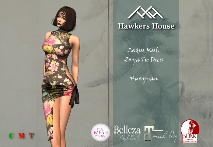 *HH* Ladies Mesh Zaya Tie Dress Huayuan