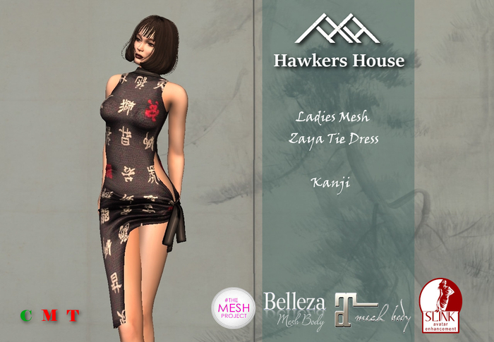 *HH* Ladies Mesh Zaya Tie Dress Kanji