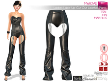 Dae, Obj, FBX, And Texture Files Ladies Lace Up Cut Out Leather Pants Slink, Maitreya, Belleza,Tonic, Ocacin