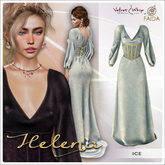 [V/W] + Faida - Helena Ice - Medieval fantasy elegant gown with included jewelry set - Mesh dress