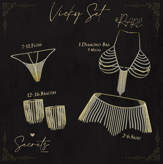 Secrets - Vicky Set - Maitreya - 01 - RARE- GOLD + BLACK SETS