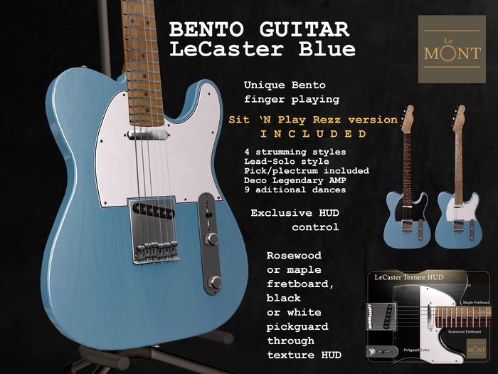 Bento Guitar LeCaster Blue