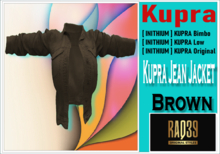 [R39] Kupra Jean jacket Brown