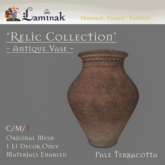 Laminak - Relic Collection - Pale Terracotta Vase