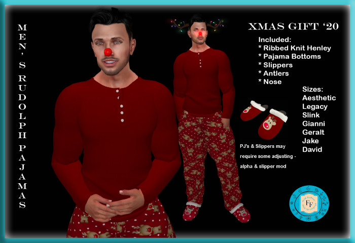 [FF]Men's Rudolph Pajamas Xmas Gift '20