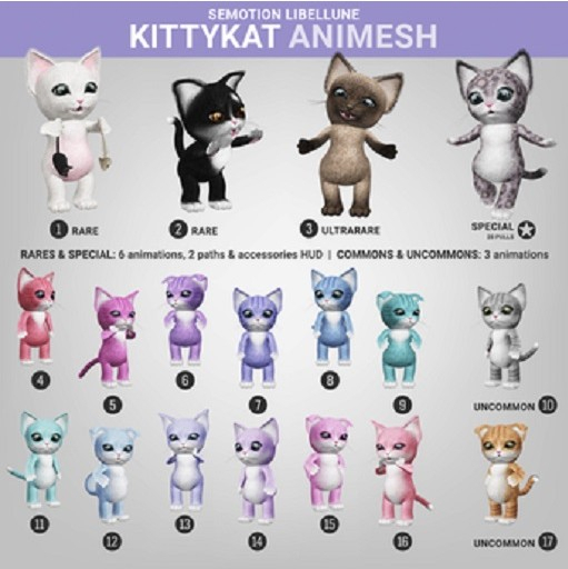 SEmotion Libellune Kittykat Animesh #1 RARE