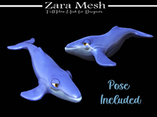 Zara Mesh - Beach - Blue Whale Floater w Pose - FULL PERM MESH