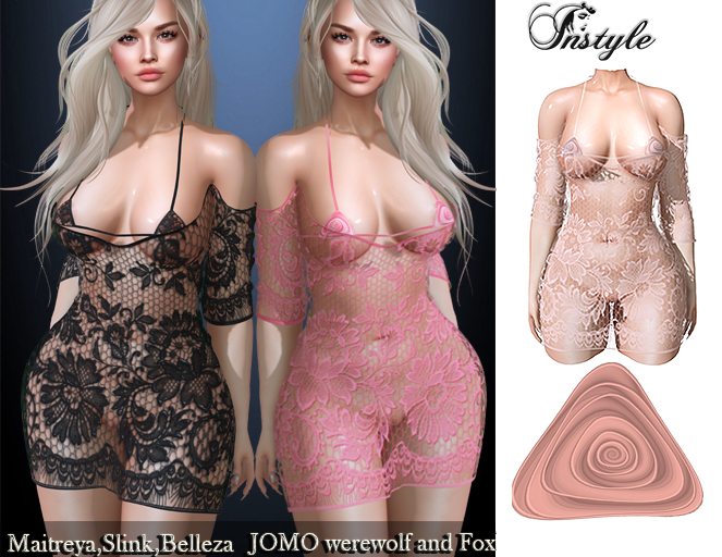 InStyl-Lace dress -Cream - Brilliant as a gift (Maitreya, Slink ,Belleza ,JOMO)