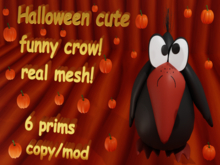 halloween cute funny crow real mesh boxed 