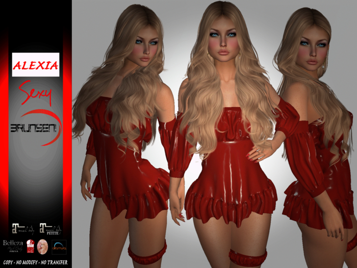 Brunsen couture - Alexia Dress Latex Red