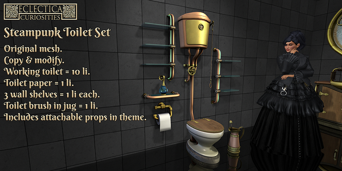 Eclectica Curiosities- Steampunk Toilet Set