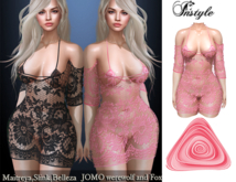 PROMO--Lace dress -Rose - Brilliant as a gift (Maitreya, Slink ,Belleza ,JOMO)