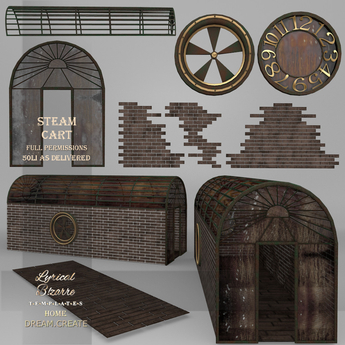 Steam Cart Example Second Life Marketplace - !Lyrical B!zarre Templates! - Steam Cart MESH FP