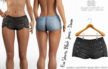 	Eva Female Shorts Black Jeans - Denim - Maitreya, Lara Petite, Belleza Freya, Legacy - FashionNatic