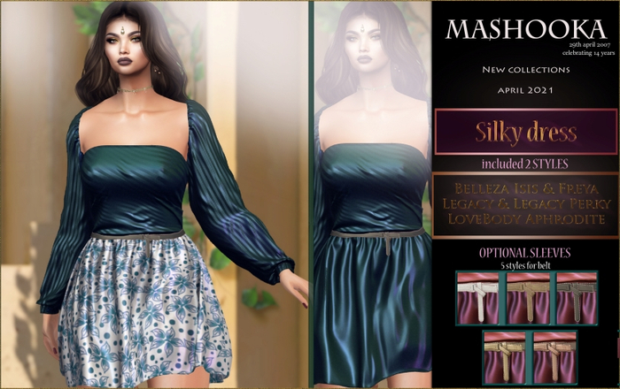 Mashooka 'Silky dress' NAVY
