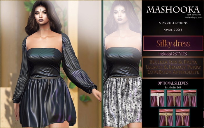 Mashooka 'Silky dress' BLACK
