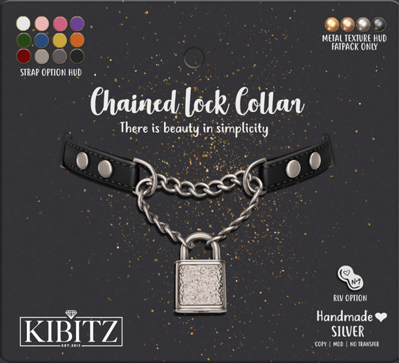 Kibitz - Chained lock collar - fatpack
