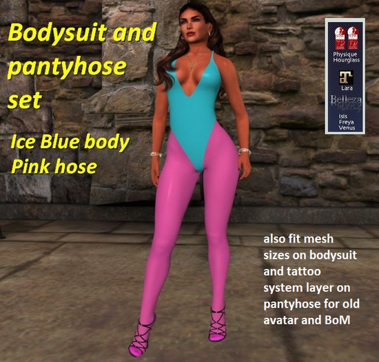 AMC Bodysuit & Pantyhose blue-pink