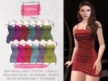 [COSMOS] Ruth Bodycon Dress Plaid / 6+6 Colors Fatpack Demo