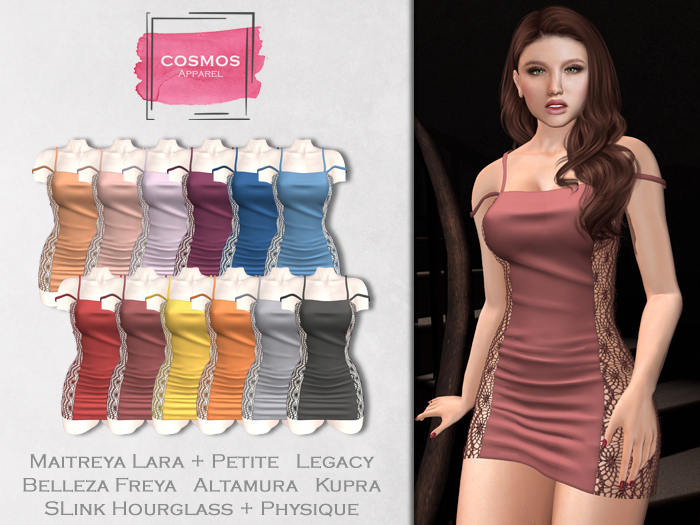 [COSMOS] Ruth Bodycon Dress Satin / 12 Colors Fatpack Demo